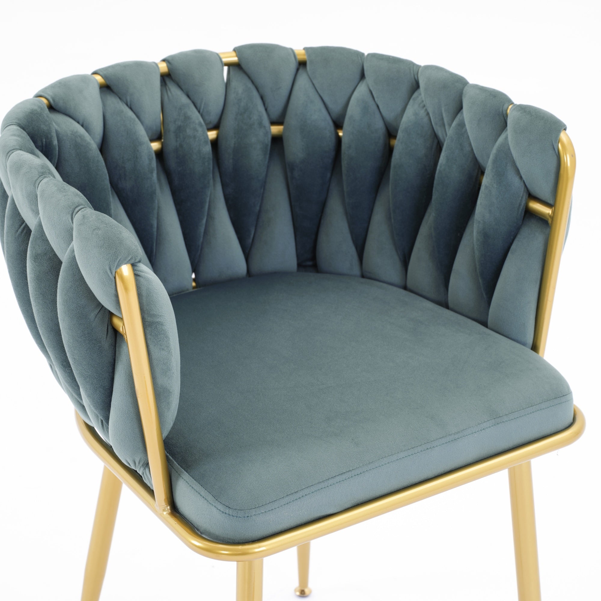 Luxurious Light Green Velvet Chairs" for a sophisticated touch. "Modern Bedroom and Living Room Accent Chairs" to enhance your home's aesthetic. "Elegant Comfy Single Upholstered Chair" for unmatched comfort and style. "Gold Metal Legs" for a contemporary and sturdy foundation. "Set of 2" for a coordinated look in any room