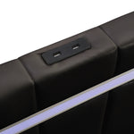 Modern Queen Floating Bed with LED & USB - Elevate Your Bedroom" "Illuminated Queen Platform Bed - Floating Design with USB Ports" "Sleek Queen LED Bed Frame - USB Charging for Modern Living"