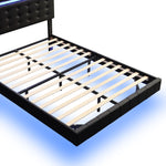 Modern Queen Floating Bed with LED & USB - Elevate Your Bedroom" "Illuminated Queen Platform Bed - Floating Design with USB Ports" "Sleek Queen LED Bed Frame - USB Charging for Modern Living"