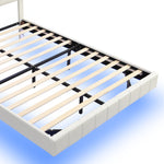 Modern Queen Floating Bed with LED & USB - Elevate Your Bedroom" "Illuminated Queen Platform Bed - Floating Design with USB Ports" "Sleek Queen LED Bed Frame - USB Charging for Modern Living"