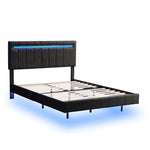 Modern Queen Floating Bed with LED & USB - Elevate Your Bedroom" "Illuminated Queen Platform Bed - Floating Design with USB Ports" "Sleek Queen LED Bed Frame - USB Charging for Modern Living"