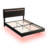 Modern Queen Floating Bed with LED & USB - Elevate Your Bedroom" "Illuminated Queen Platform Bed - Floating Design with USB Ports" "Sleek Queen LED Bed Frame - USB Charging for Modern Living"