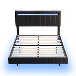 Modern Queen Floating Bed with LED & USB - Elevate Your Bedroom" "Illuminated Queen Platform Bed - Floating Design with USB Ports" "Sleek Queen LED Bed Frame - USB Charging for Modern Living"