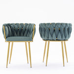 Luxurious Light Green Velvet Chairs" for a sophisticated touch. "Modern Bedroom and Living Room Accent Chairs" to enhance your home's aesthetic. "Elegant Comfy Single Upholstered Chair" for unmatched comfort and style. "Gold Metal Legs" for a contemporary and sturdy foundation. "Set of 2" for a coordinated look in any room
