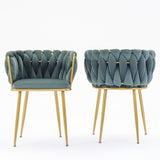 Luxurious Light Green Velvet Chairs" for a sophisticated touch. "Modern Bedroom and Living Room Accent Chairs" to enhance your home's aesthetic. "Elegant Comfy Single Upholstered Chair" for unmatched comfort and style. "Gold Metal Legs" for a contemporary and sturdy foundation. "Set of 2" for a coordinated look in any room