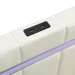 Modern Queen Floating Bed with LED & USB - Elevate Your Bedroom" "Illuminated Queen Platform Bed - Floating Design with USB Ports" "Sleek Queen LED Bed Frame - USB Charging for Modern Living"