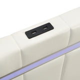 Modern Queen Floating Bed with LED & USB - Elevate Your Bedroom" "Illuminated Queen Platform Bed - Floating Design with USB Ports" "Sleek Queen LED Bed Frame - USB Charging for Modern Living"