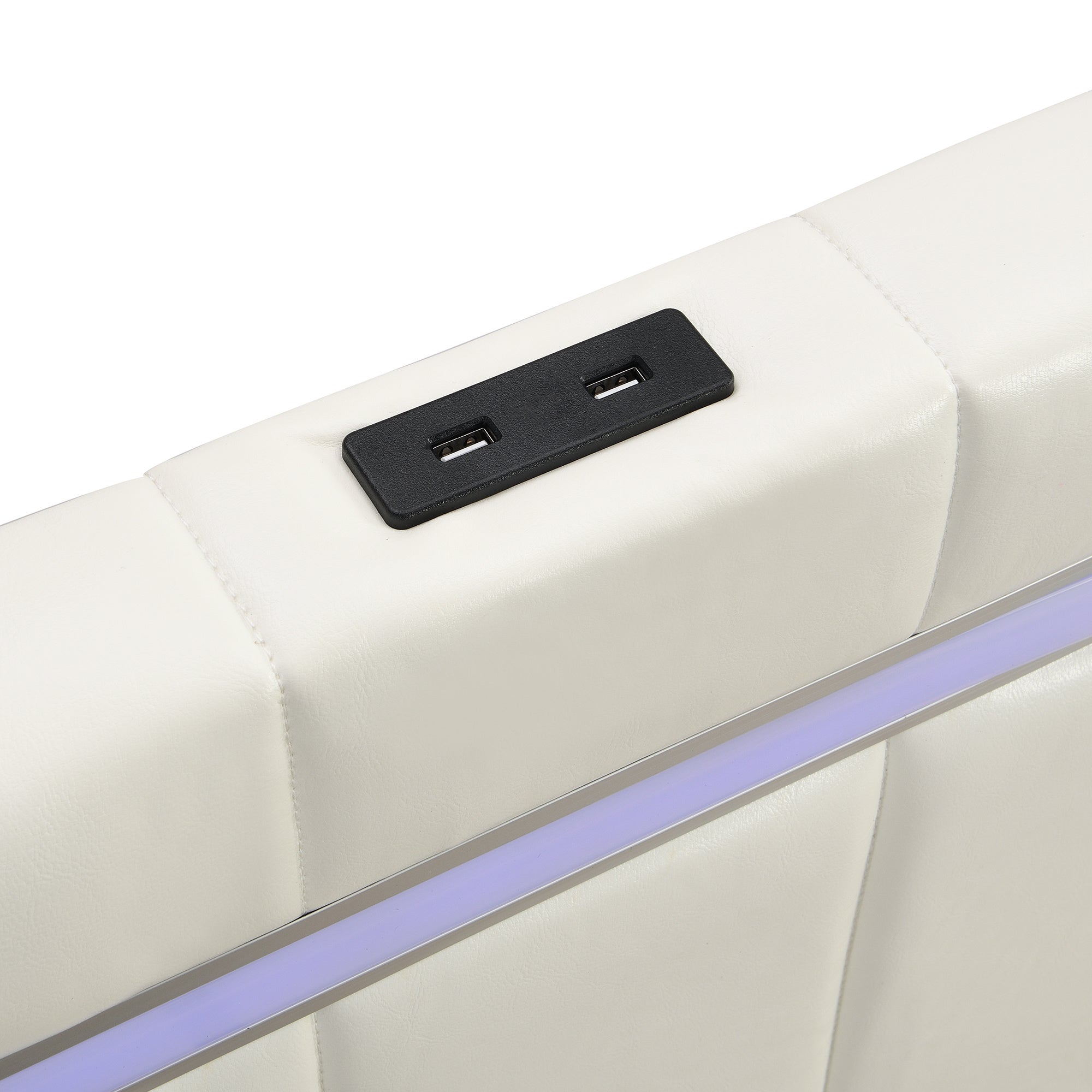 Modern Queen Floating Bed with LED & USB - Elevate Your Bedroom" "Illuminated Queen Platform Bed - Floating Design with USB Ports" "Sleek Queen LED Bed Frame - USB Charging for Modern Living"