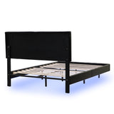Modern Queen Floating Bed with LED & USB - Elevate Your Bedroom" "Illuminated Queen Platform Bed - Floating Design with USB Ports" "Sleek Queen LED Bed Frame - USB Charging for Modern Living"